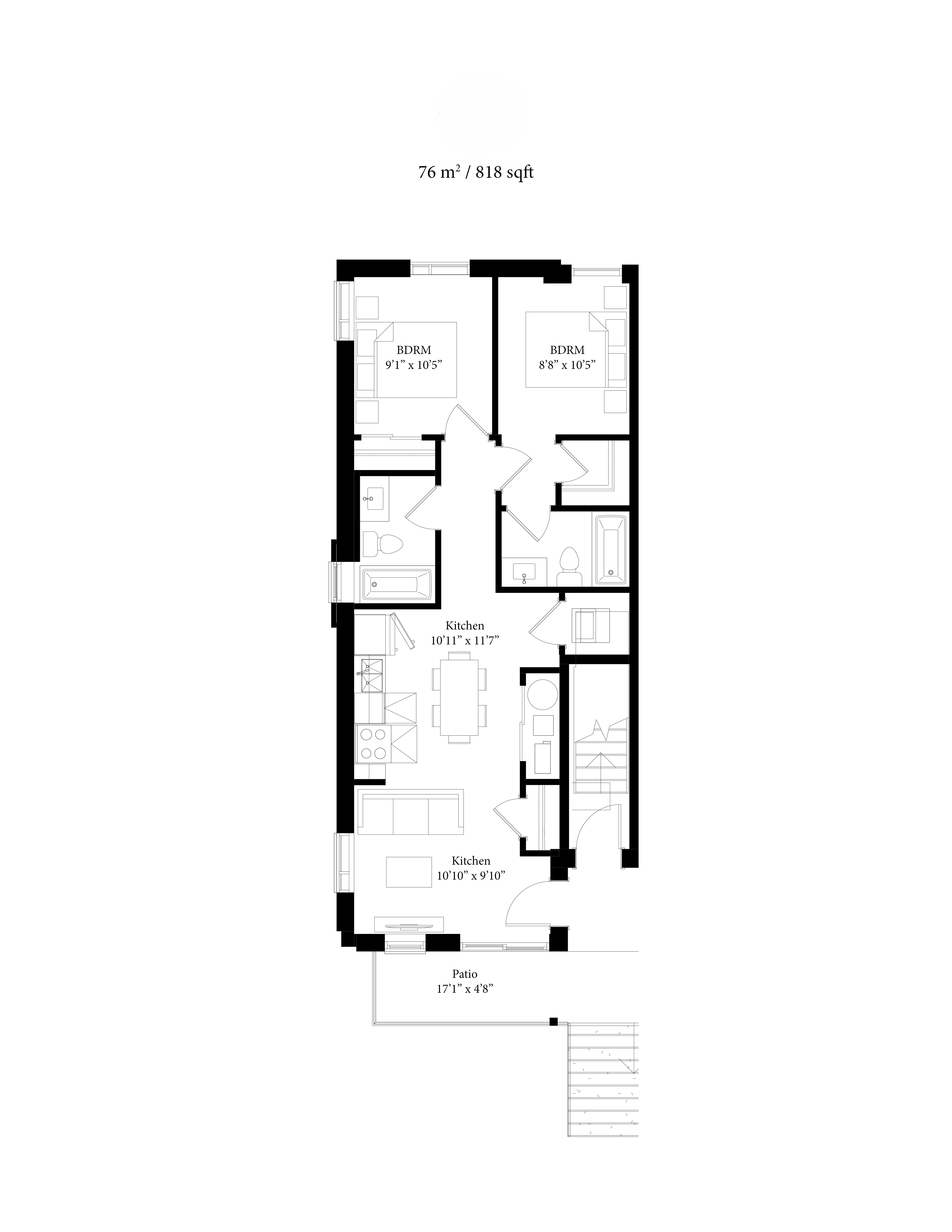 M-1 floorplan
